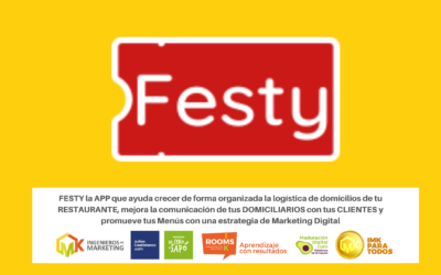 FESTY la APP que ayuda crecer de forma organizada la logística de domicilios de tu RESTAURANTE, mejora la comunicación de tus DOMICILIARIOS con tus CLIENTES y promueve tus Menús con una estrategia de Marketing Digital