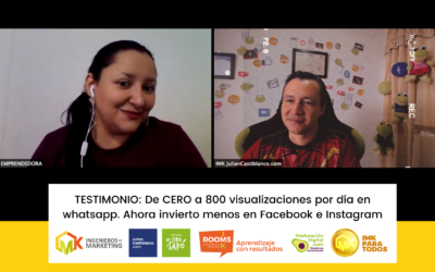 TESTIMONIO: De CERO a 800 visualizaciones por día en whatsapp. Ahora invierto menos en Facebook e Instagram