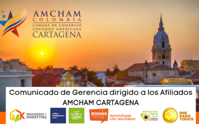 Comunicado de Gerencia dirigido a los Afiliados AMCHAM CARTAGENA