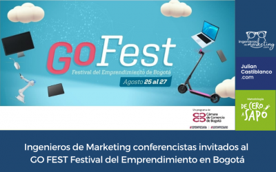 Ingenieros de Marketing conferencistas invitados al  GO FEST Festival del Emprendimiento en Bogotá