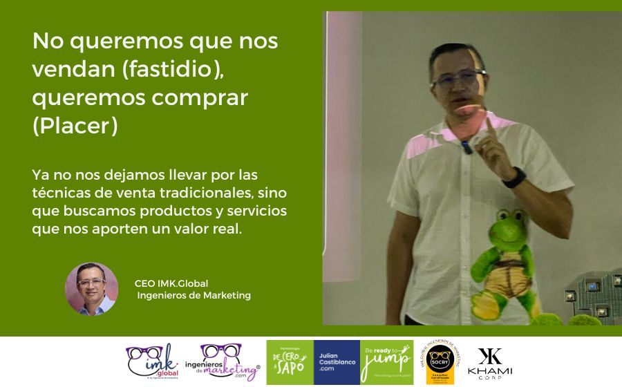 No queremos que nos vendan (fastidio), queremos comprar (Placer)